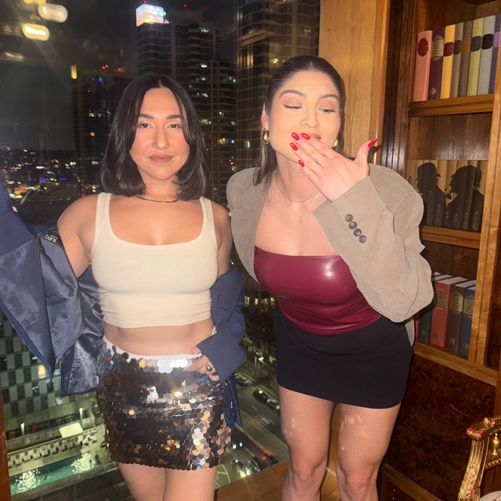Reformation Sequin Mini Skirt